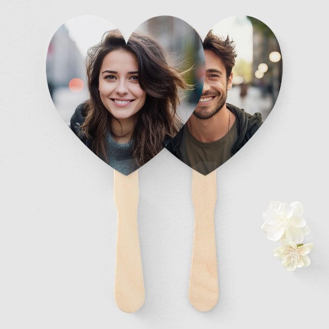 Abanico Juego de novias o novias, fotos de Personalizados, (Anverso y reverso)