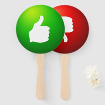 Juego de Paleta de Pulgar Arriba Pulgar Abajo