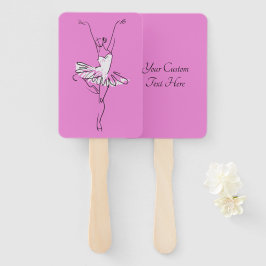 Abanico Juego de personalizados de Ballerina de texto y co