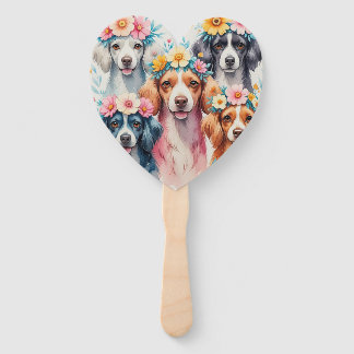 Abanico Juego de regalos para fans de los perros con flore