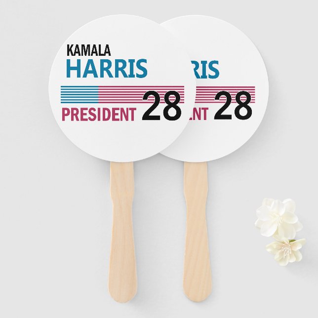 Abanico Kamala Harris 2028 (Anverso y reverso)