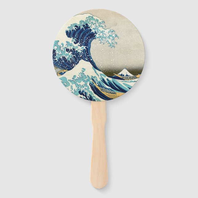 Abanico Katsushika Hokusai - La gran ola de Kanagawa (Anverso)