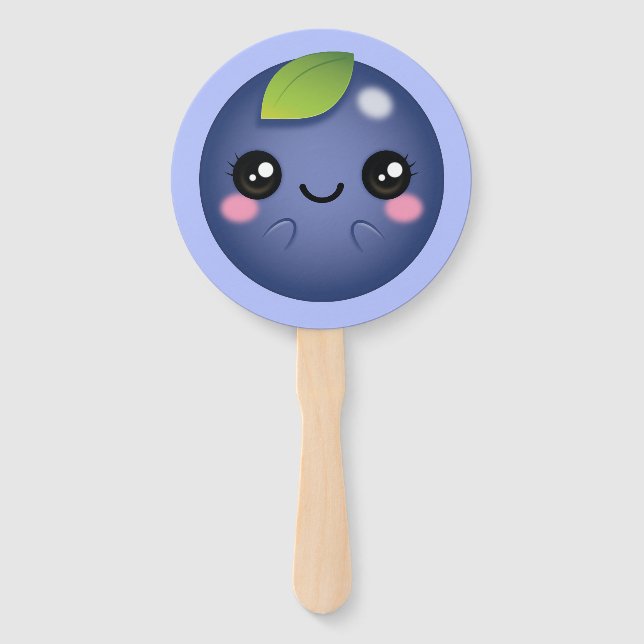 Abanico Kawaii Blueberry (Anverso)