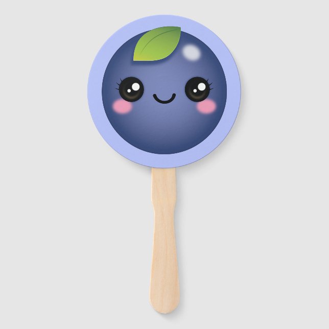 Abanico Kawaii Blueberry Hand Fan (Anverso)