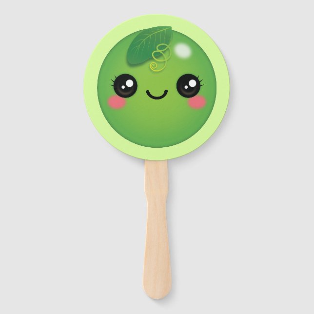 Abanico Kawaii Pea Hand Fan (Anverso)