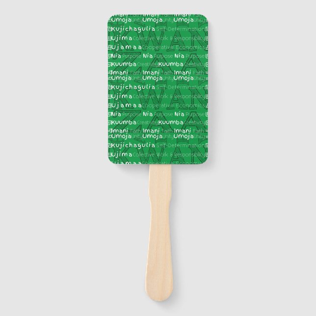 Abanico Kwanzaa feliz moderna (Anverso)