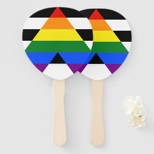 Abanico La bandera de aliado heterosexual de SlipperyJoe c