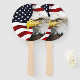 Abanico La bandera de estados unidos con águila