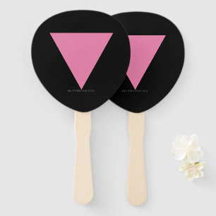 Abanico La bandera del triángulo rosa de SlipperyJoe's sím