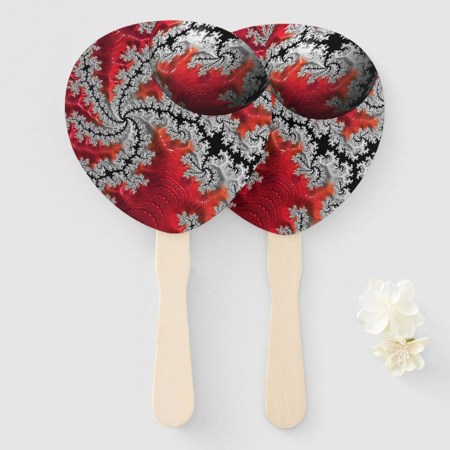 Abanico La belleza de los fans de Mandelbrots (Anverso y reverso)