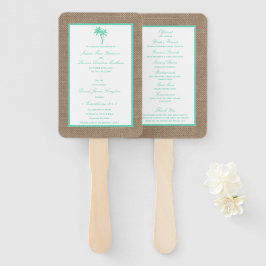 Abanico La colección de bodas de palmeras tropicales