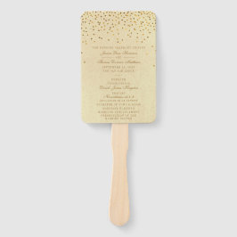 Abanico La colección de Bodas Glam Gold Confetti