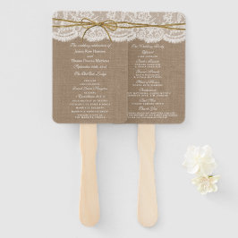 Abanico La colección de Bodas Rustic Twine Bow - Programas