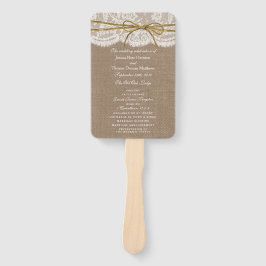 Abanico La colección de Bodas Rustic Twine Bow - Programas