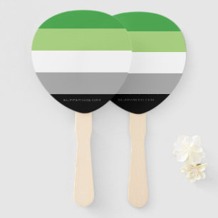 Abanico La romántica bandera del orgullo de SlipperyJoe ob