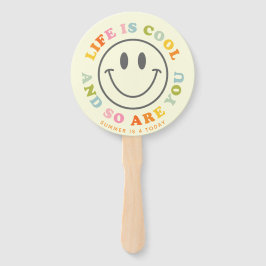 Abanico La vida es Guay feliz sonriente Emoji facial
