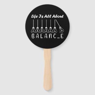 Abanico La vida se trata de inspiración de equilibrio y mo