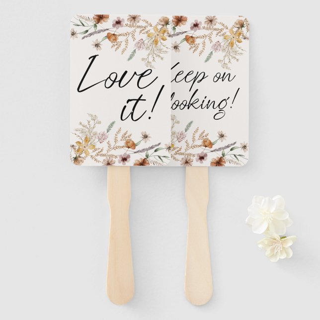 Abanico La Vieja Floral Botánica Duda Sí Al Vestido (Anverso y reverso)