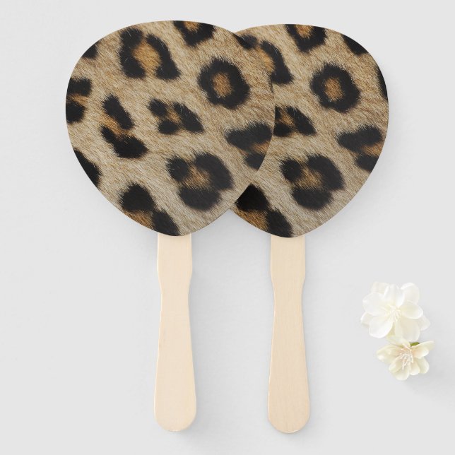 Abanico Lámpara de diseño de impresión de animales de piel (Anverso y reverso)