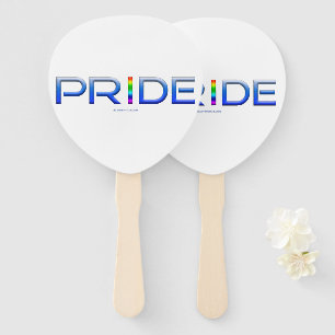 Abanico Las letras metálicas de la palabra orgullo de Slip