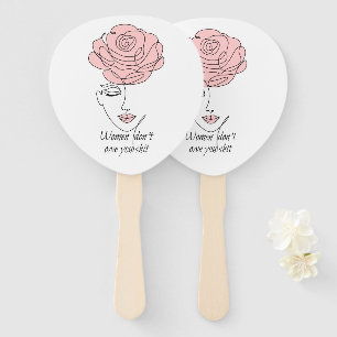 Abanico Las mujeres no te deben fans de la mano