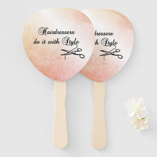 Abanico Las Peluquerías Lo Hacen Con Estilo (Anverso y reverso)