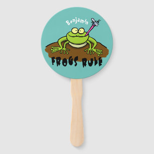 Abanico Las ranas gobiernan personalizado de rana verde di