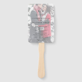 Abanico Lauren Monograma Foto Boda Elegante