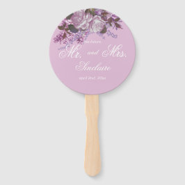 Abanico Lavender Mr. y Mrs. Photo Boda