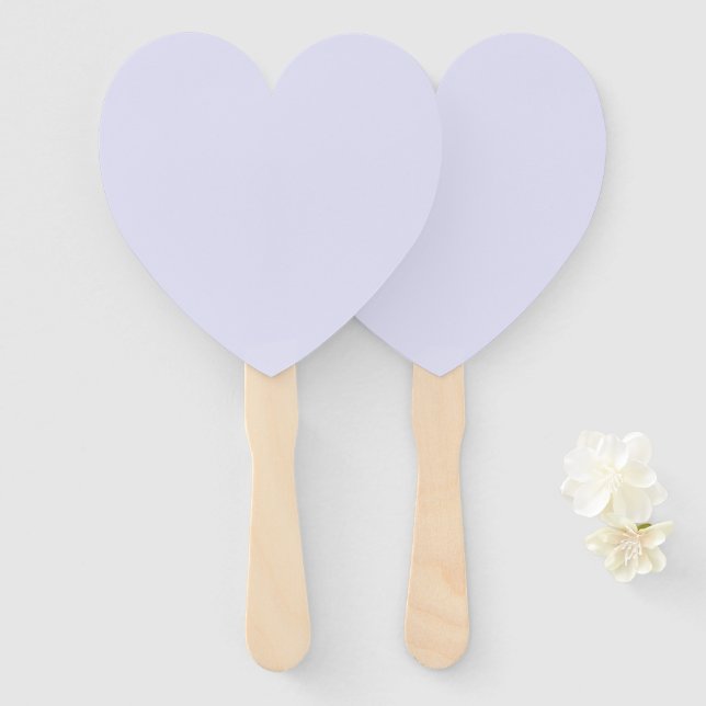 Abanico Lavender Purple Heart Fan for Elegant Event Comfor (Anverso y reverso)