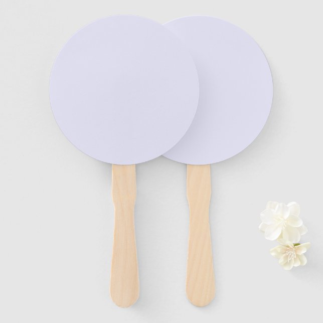Abanico Lavender Purple Round Fan for Elegant Event Comfor (Anverso y reverso)