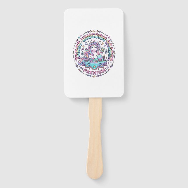 Abanico Lector de Tarot de Unicornio Premium Funny Print o (Anverso)