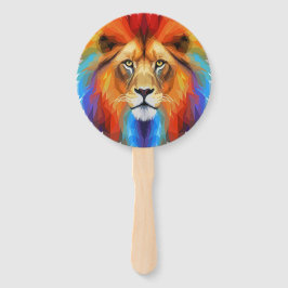 Abanico León colorido