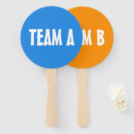 Abanico Letrero de paleta de competición Equipo A Equipo B