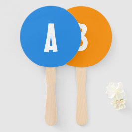Abanico Letrero de Paleta de Respuesta A B