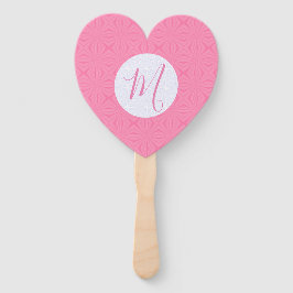 Abanico Light Pink Squiggly Squares Personal Initial Heart