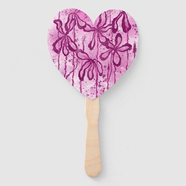 Abanico Lilies Rosey Sky Set de fans (Reverso)
