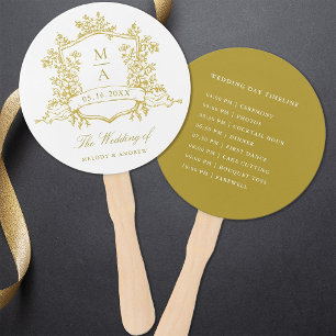 Abanico Línea de tiempo de la ceremonia de Boda de Escudo