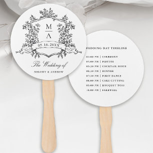 Abanico Línea de tiempo de la ceremonia de Boda de Escudos