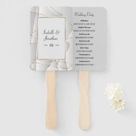 Abanico Líneas doradas