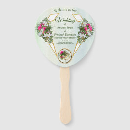 Abanico Lirios blancos de Amaryllis, helechos