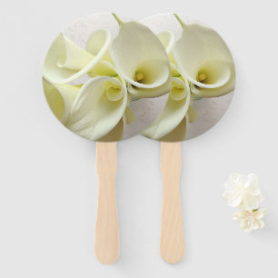 Abanico Lirios de cal blanca por encima