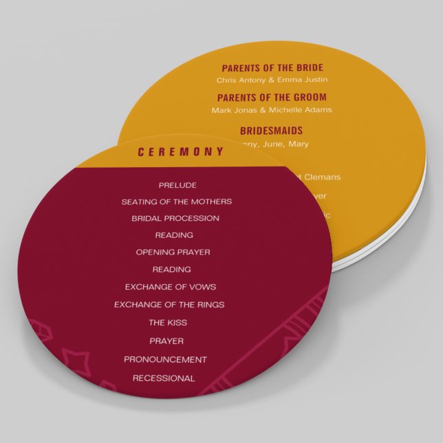 Abanico Lista de bodas (Try out this wedding program details hand fan which is more using for outdoor wedding during summer)