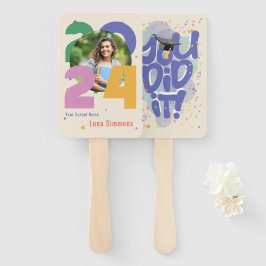 Abanico "¡Lo hiciste!" Clase de foto personalizada de 2024