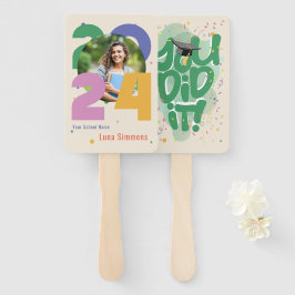 Abanico "¡Lo hiciste!" Clase de foto personalizada de 2024