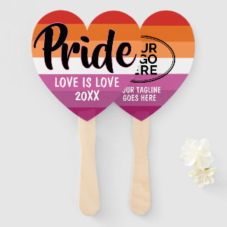 Abanico Logo del Personalizado Bandera Lesbiana del Orgull