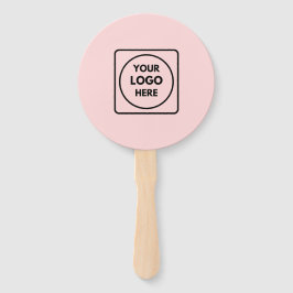 Abanico Logo rosa moderno | Promoción de marca personaliza
