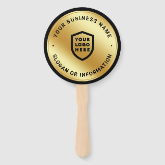 Abanico Logotipo comercial | Minimalista Sencillo oro limp