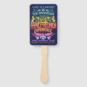 Abanico Logotipo de concierto de la banda de Reunión Famil