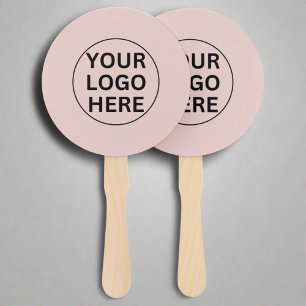 Abanico Logotipo promocional para empresas de marca Rubor